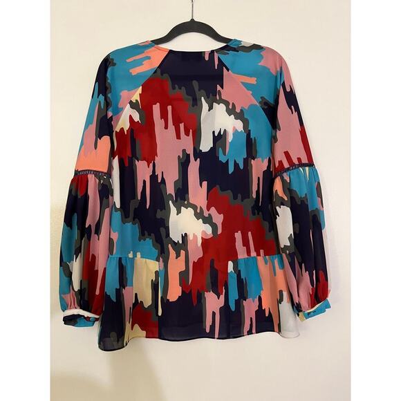 Crosby Colorful Puff Long Sleeve Top Sz S - Picture 5 of 5